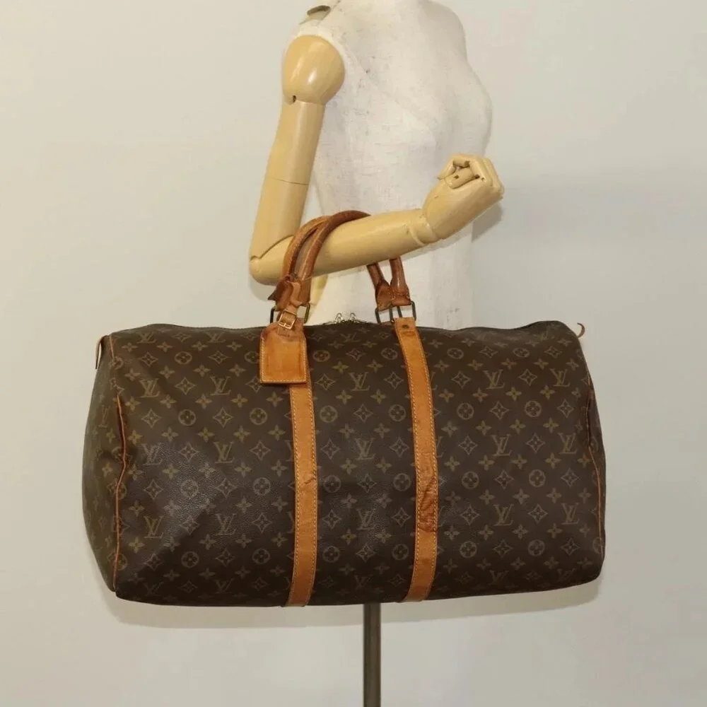 LOUIS VUITTON Monogram Keepall 55 Boston Bag M41424 LV Auth ar13669 - Picture 3 of 16